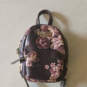 Guess Dark Purple Floral Mini Backpack